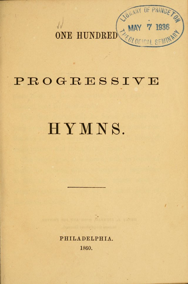 One Hundred Progressive Hymns page vii