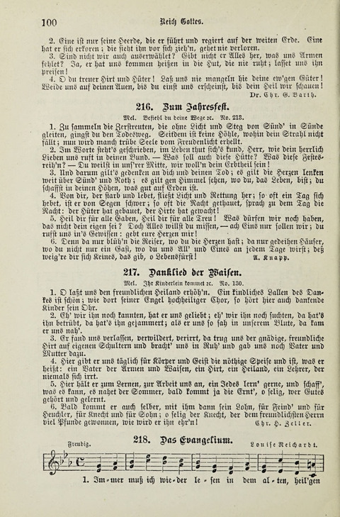 349 Lieder: für Schule und Haus in den Vereinigten Staaten insbesondere für die Elementar- und Mittelclassen in den Stadtschulen, sowie für die Parochialschulen auf dem Lande page 100