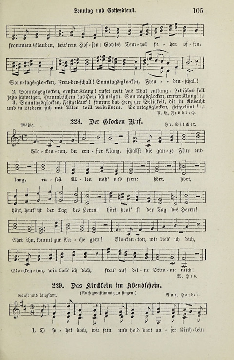 349 Lieder: für Schule und Haus in den Vereinigten Staaten insbesondere für die Elementar- und Mittelclassen in den Stadtschulen, sowie für die Parochialschulen auf dem Lande page 105