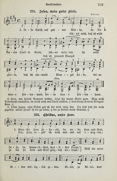 349 Lieder: für Schule und Haus in den Vereinigten Staaten insbesondere für die Elementar- und Mittelclassen in den Stadtschulen, sowie für die Parochialschulen auf dem Lande page 109