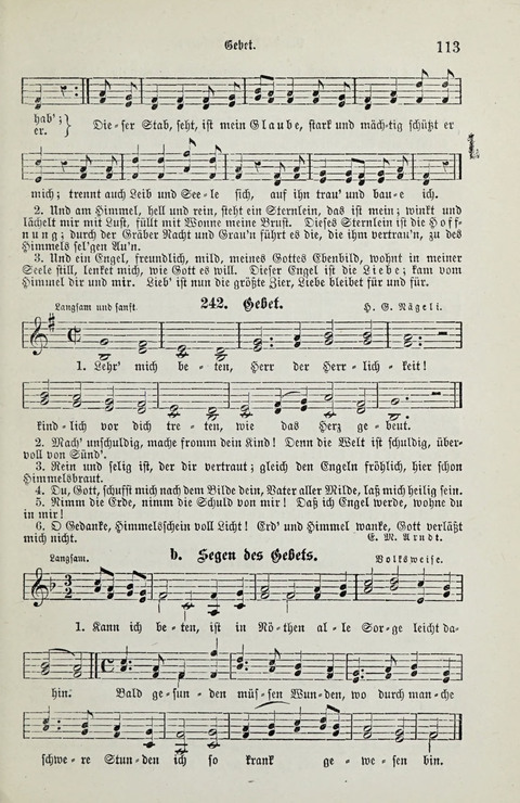 349 Lieder: für Schule und Haus in den Vereinigten Staaten insbesondere für die Elementar- und Mittelclassen in den Stadtschulen, sowie für die Parochialschulen auf dem Lande page 113