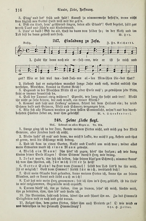 349 Lieder: für Schule und Haus in den Vereinigten Staaten insbesondere für die Elementar- und Mittelclassen in den Stadtschulen, sowie für die Parochialschulen auf dem Lande page 116