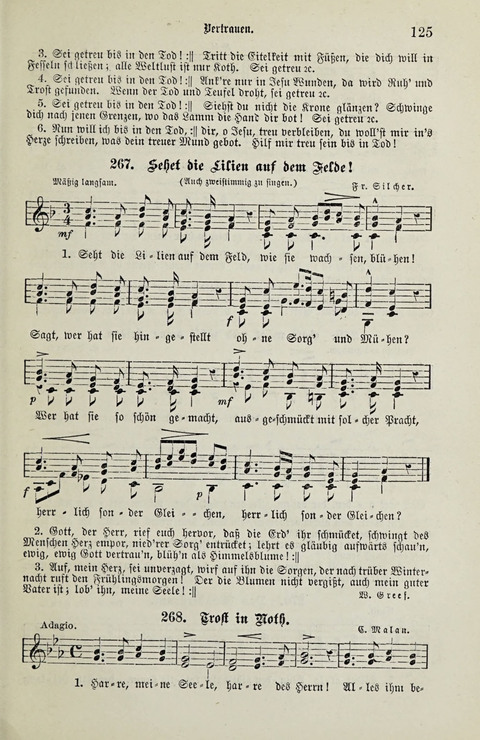 349 Lieder: für Schule und Haus in den Vereinigten Staaten insbesondere für die Elementar- und Mittelclassen in den Stadtschulen, sowie für die Parochialschulen auf dem Lande page 125