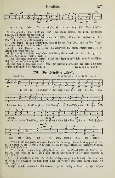 349 Lieder: für Schule und Haus in den Vereinigten Staaten insbesondere für die Elementar- und Mittelclassen in den Stadtschulen, sowie für die Parochialschulen auf dem Lande page 137