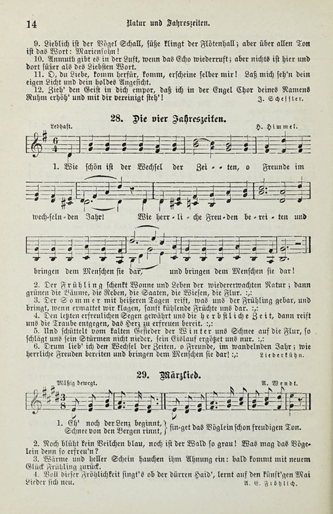 349 Lieder: für Schule und Haus in den Vereinigten Staaten insbesondere für die Elementar- und Mittelclassen in den Stadtschulen, sowie für die Parochialschulen auf dem Lande page 14