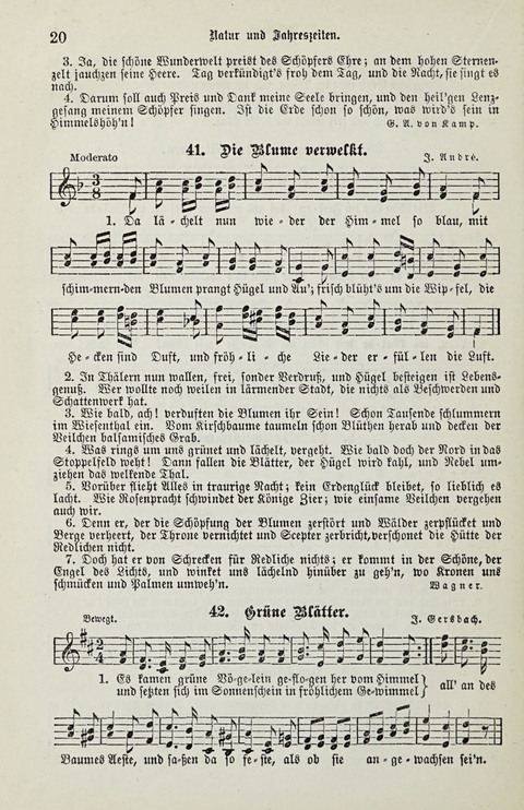 349 Lieder: für Schule und Haus in den Vereinigten Staaten insbesondere für die Elementar- und Mittelclassen in den Stadtschulen, sowie für die Parochialschulen auf dem Lande page 20