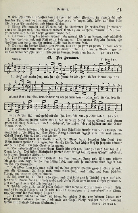 349 Lieder: für Schule und Haus in den Vereinigten Staaten insbesondere für die Elementar- und Mittelclassen in den Stadtschulen, sowie für die Parochialschulen auf dem Lande page 21