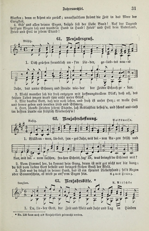 349 Lieder: für Schule und Haus in den Vereinigten Staaten insbesondere für die Elementar- und Mittelclassen in den Stadtschulen, sowie für die Parochialschulen auf dem Lande page 31