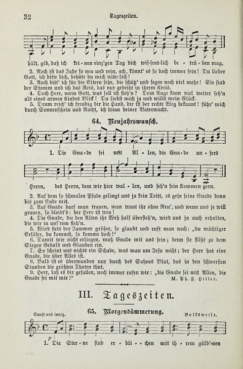 349 Lieder: für Schule und Haus in den Vereinigten Staaten insbesondere für die Elementar- und Mittelclassen in den Stadtschulen, sowie für die Parochialschulen auf dem Lande page 32