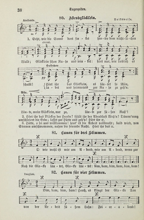 349 Lieder: für Schule und Haus in den Vereinigten Staaten insbesondere für die Elementar- und Mittelclassen in den Stadtschulen, sowie für die Parochialschulen auf dem Lande page 38