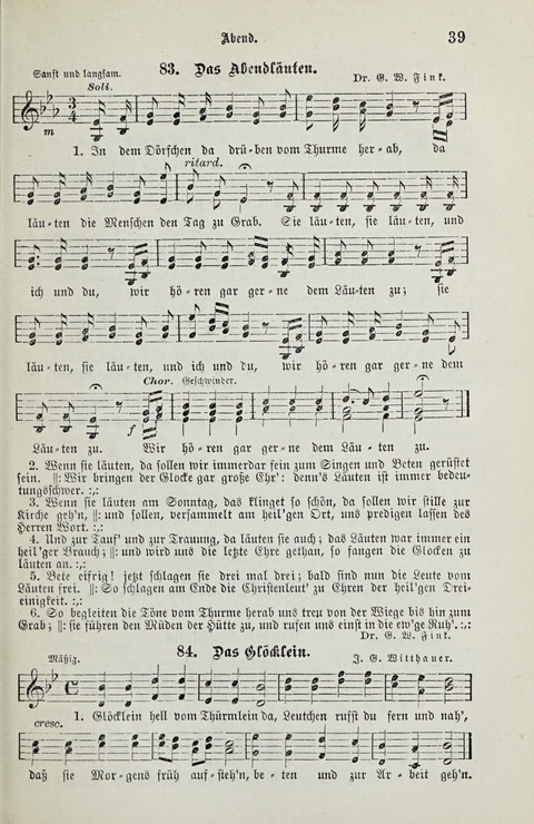 349 Lieder: für Schule und Haus in den Vereinigten Staaten insbesondere für die Elementar- und Mittelclassen in den Stadtschulen, sowie für die Parochialschulen auf dem Lande page 39