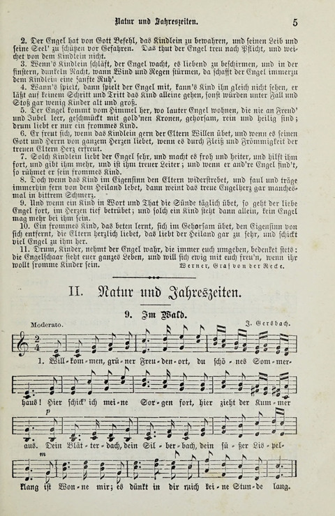 349 Lieder: für Schule und Haus in den Vereinigten Staaten insbesondere für die Elementar- und Mittelclassen in den Stadtschulen, sowie für die Parochialschulen auf dem Lande page 5