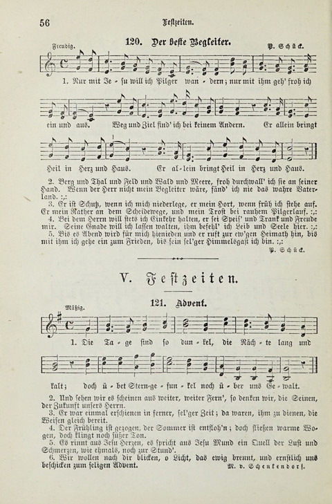 349 Lieder: für Schule und Haus in den Vereinigten Staaten insbesondere für die Elementar- und Mittelclassen in den Stadtschulen, sowie für die Parochialschulen auf dem Lande page 56