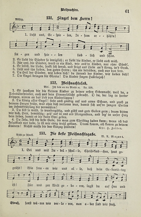 349 Lieder: für Schule und Haus in den Vereinigten Staaten insbesondere für die Elementar- und Mittelclassen in den Stadtschulen, sowie für die Parochialschulen auf dem Lande page 61