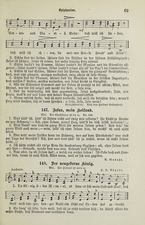 349 Lieder: für Schule und Haus in den Vereinigten Staaten insbesondere für die Elementar- und Mittelclassen in den Stadtschulen, sowie für die Parochialschulen auf dem Lande page 69