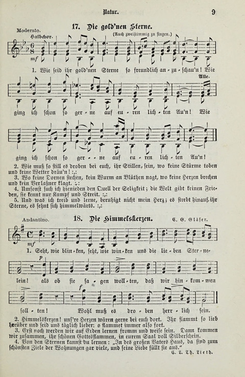349 Lieder: für Schule und Haus in den Vereinigten Staaten insbesondere für die Elementar- und Mittelclassen in den Stadtschulen, sowie für die Parochialschulen auf dem Lande page 9