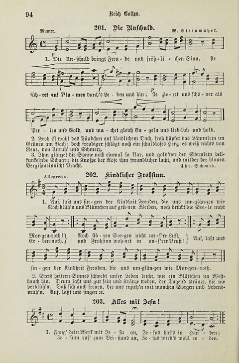 349 Lieder: für Schule und Haus in den Vereinigten Staaten insbesondere für die Elementar- und Mittelclassen in den Stadtschulen, sowie für die Parochialschulen auf dem Lande page 94