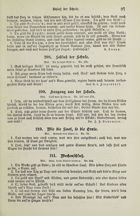 349 Lieder: für Schule und Haus in den Vereinigten Staaten insbesondere für die Elementar- und Mittelclassen in den Stadtschulen, sowie für die Parochialschulen auf dem Lande page 97