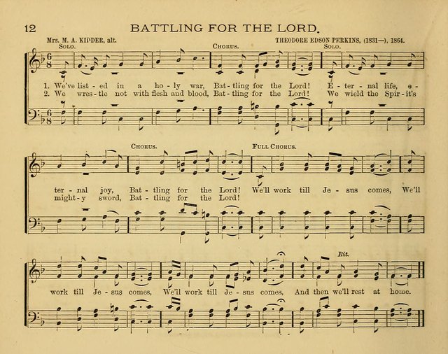 The Alleluia: a collection of hymns and tunes for the church scool, and the mid-week meeting page 12