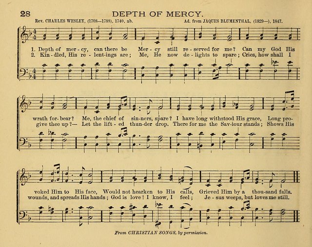 The Alleluia: a collection of hymns and tunes for the church scool, and the mid-week meeting page 28