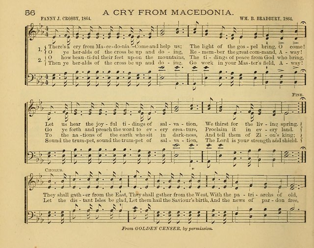 The Alleluia: a collection of hymns and tunes for the church scool, and the mid-week meeting page 56