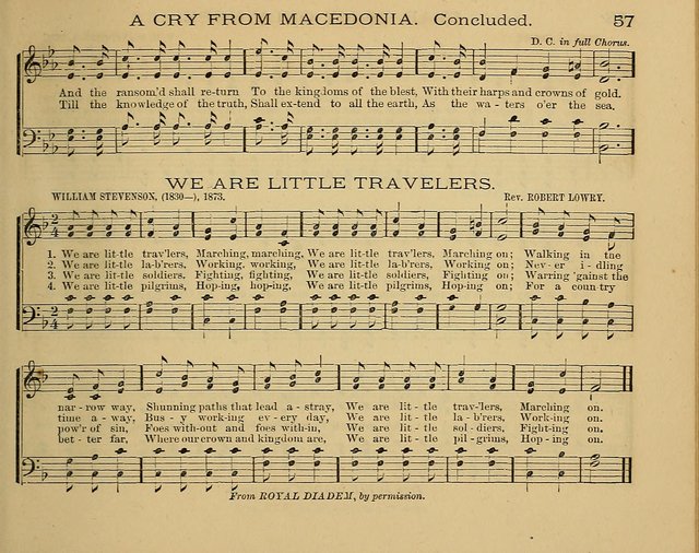 The Alleluia: a collection of hymns and tunes for the church scool, and the mid-week meeting page 57