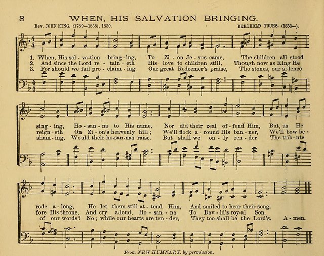 The Alleluia: a collection of hymns and tunes for the church scool, and the mid-week meeting page 8