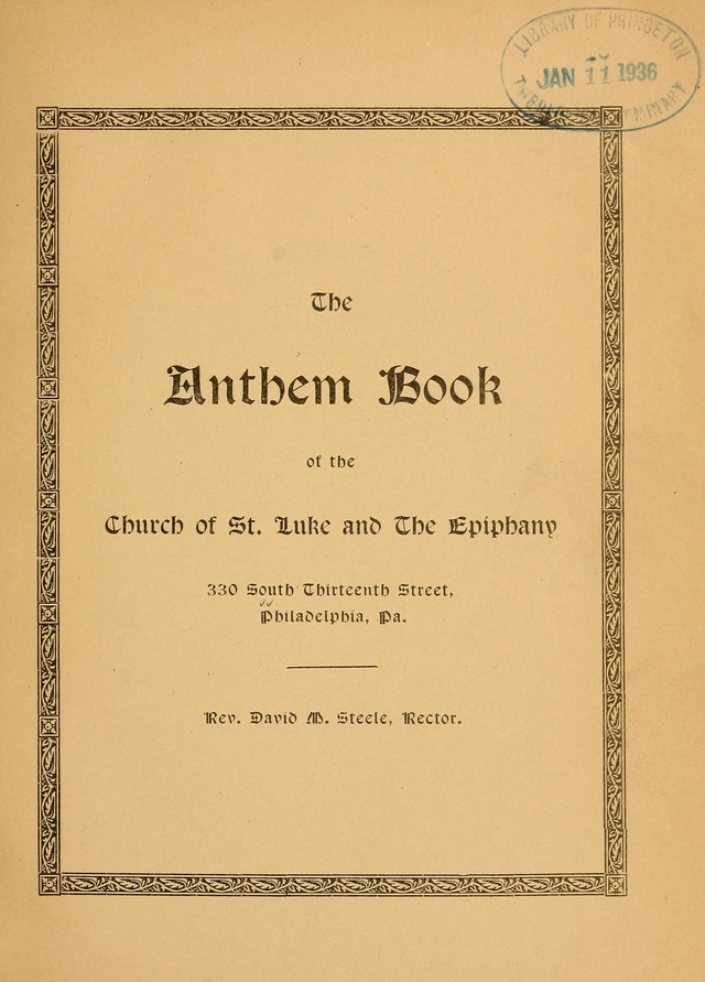 Anthem book of the Church of St. Luke and The Epiphany page 6