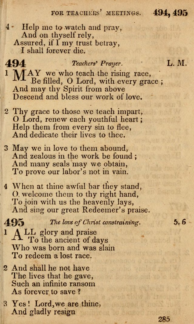 The American Baptist Sabbath-School Hymn-Book page 295