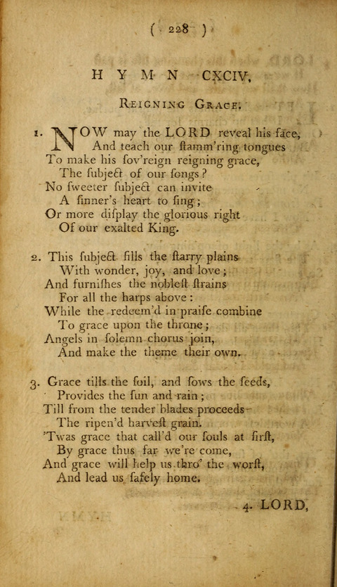 A Choice Collection of Hymns, in which are some never before printed page 228