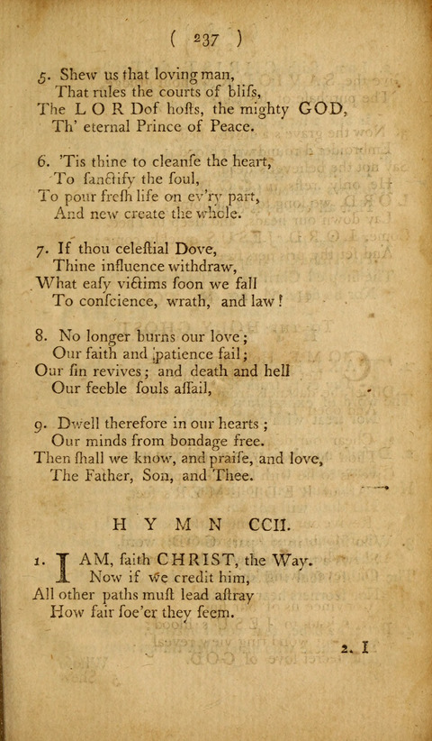 A Choice Collection of Hymns, in which are some never before printed page 237