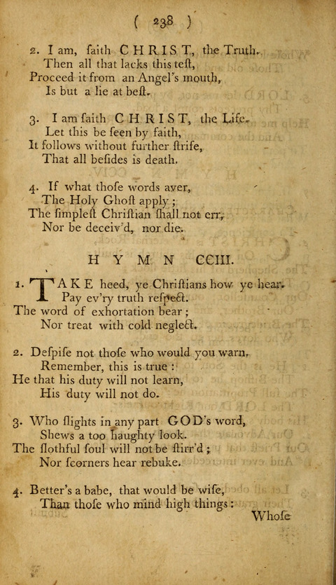 A Choice Collection of Hymns, in which are some never before printed page 238