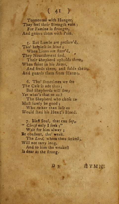 A Choice Collection of Hymns, in which are some never before printed page 39