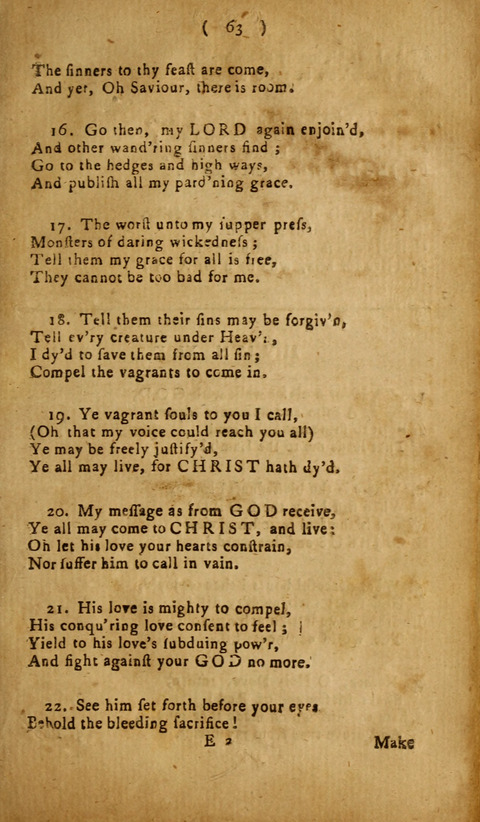 A Choice Collection of Hymns, in which are some never before printed page 61