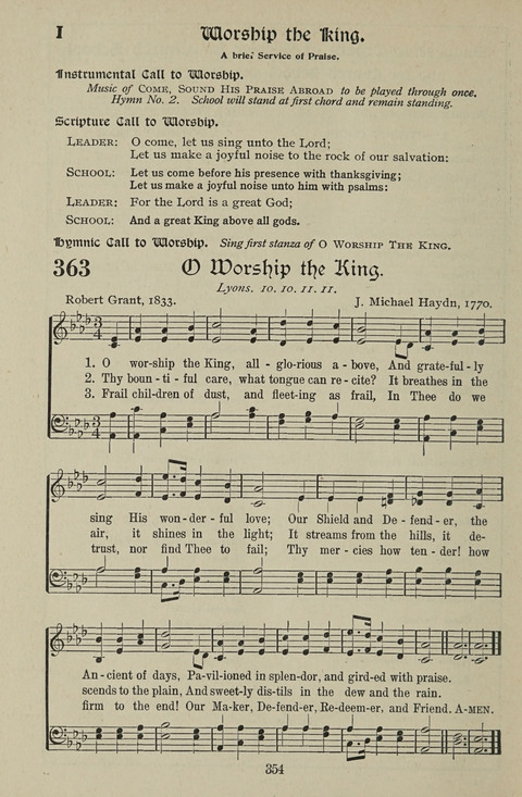 American Church and Church School Hymnal: a new religious educational hymnal page 354