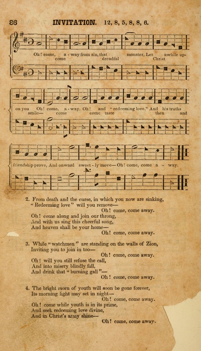 The American Church Harp: containing a choice selection of hymns and tunes comprising a variety of meters, well adapted to all Christian churches, singing schools, and private families page 88