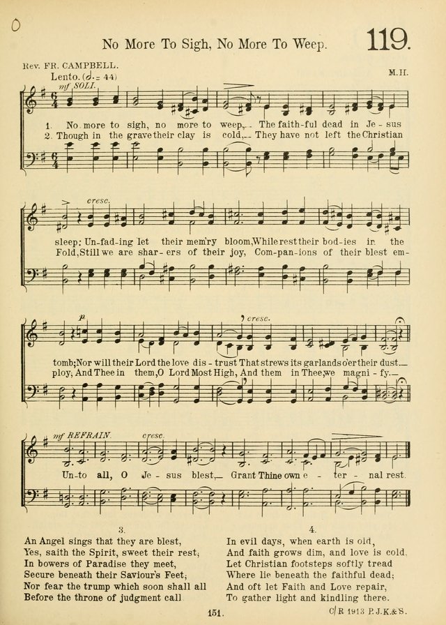 American Catholic Hymnal: an extensive collection of hymns, Latin chants, and sacred songs for church, school, and home, including Gregorian masses, vesper psalms, litanies... page 158