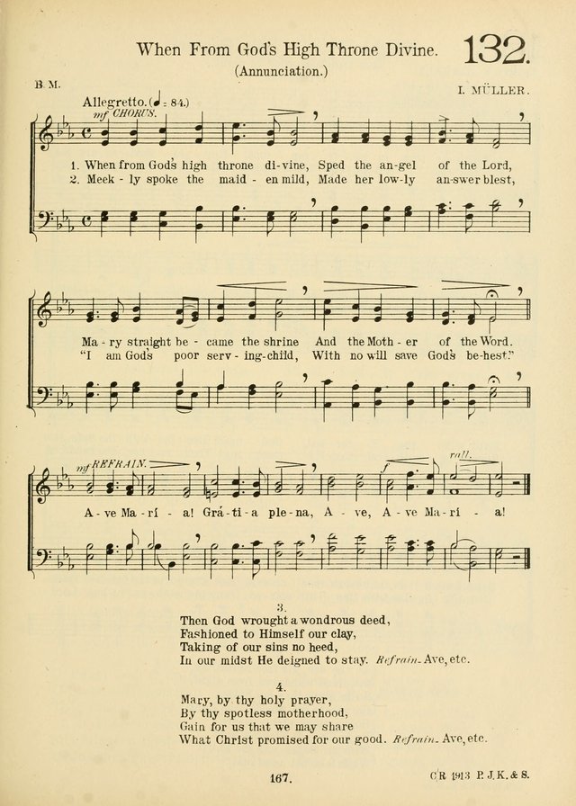 American Catholic Hymnal: an extensive collection of hymns, Latin chants, and sacred songs for church, school, and home, including Gregorian masses, vesper psalms, litanies... page 174