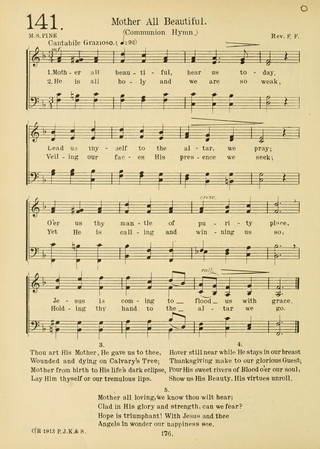 American Catholic Hymnal: an extensive collection of hymns, Latin chants, and sacred songs for church, school, and home, including Gregorian masses, vesper psalms, litanies... page 183