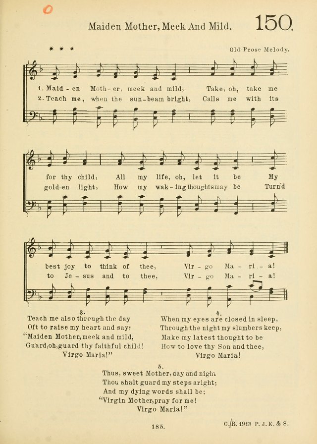 American Catholic Hymnal: an extensive collection of hymns, Latin chants, and sacred songs for church, school, and home, including Gregorian masses, vesper psalms, litanies... page 192