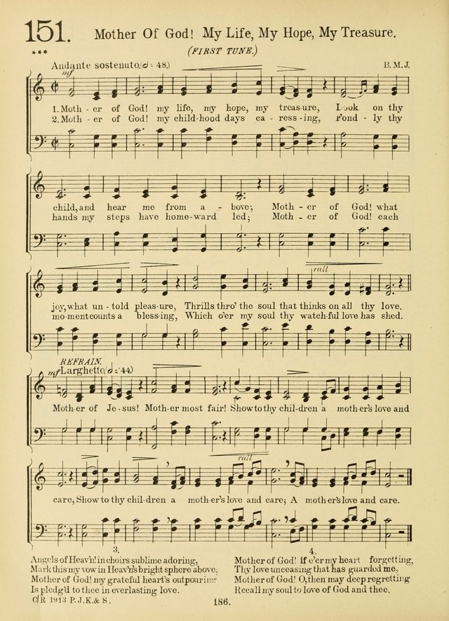 American Catholic Hymnal: an extensive collection of hymns, Latin chants, and sacred songs for church, school, and home, including Gregorian masses, vesper psalms, litanies... page 193