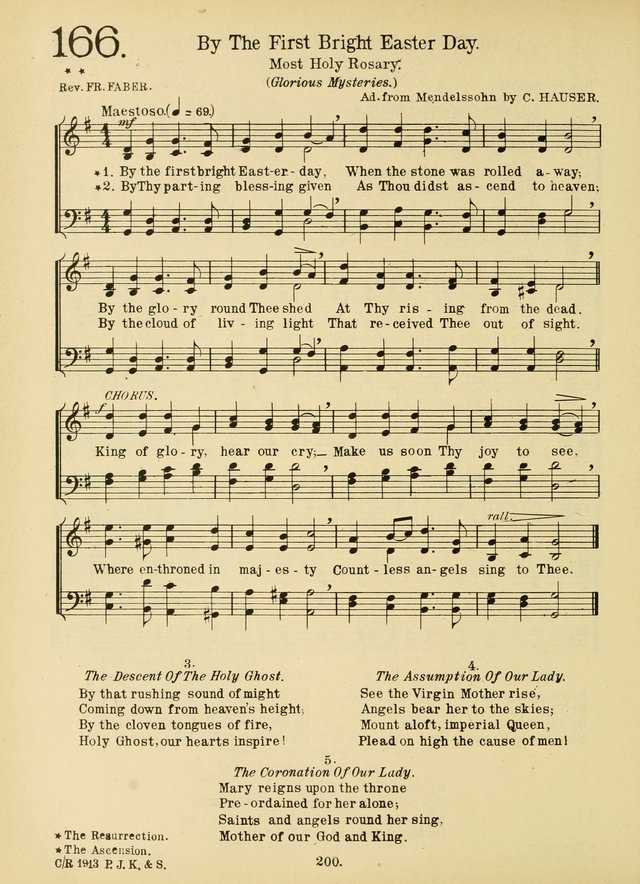 American Catholic Hymnal: an extensive collection of hymns, Latin chants, and sacred songs for church, school, and home, including Gregorian masses, vesper psalms, litanies... page 207