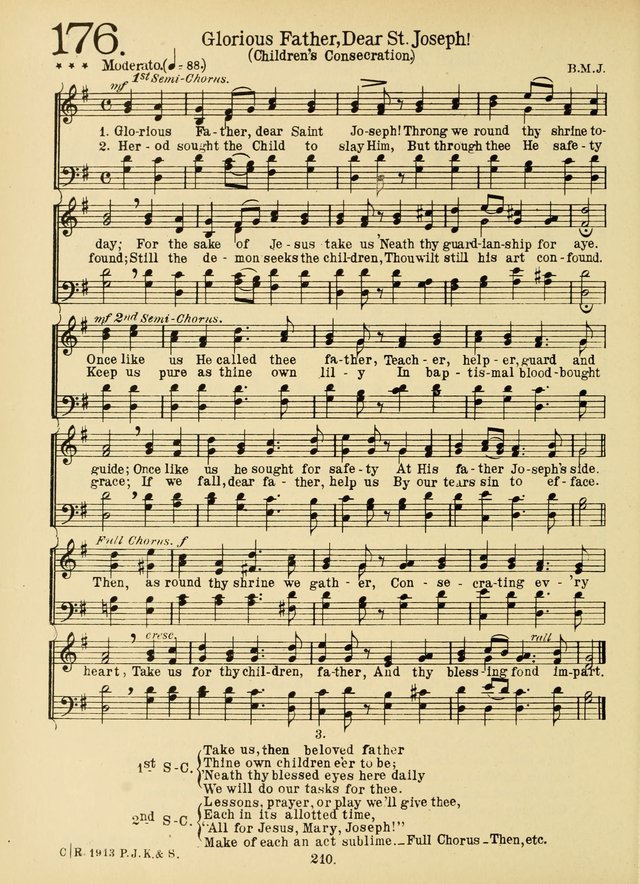 American Catholic Hymnal: an extensive collection of hymns, Latin chants, and sacred songs for church, school, and home, including Gregorian masses, vesper psalms, litanies... page 217