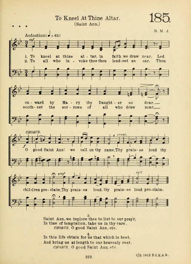 American Catholic Hymnal: an extensive collection of hymns, Latin chants, and sacred songs for church, school, and home, including Gregorian masses, vesper psalms, litanies... page 226