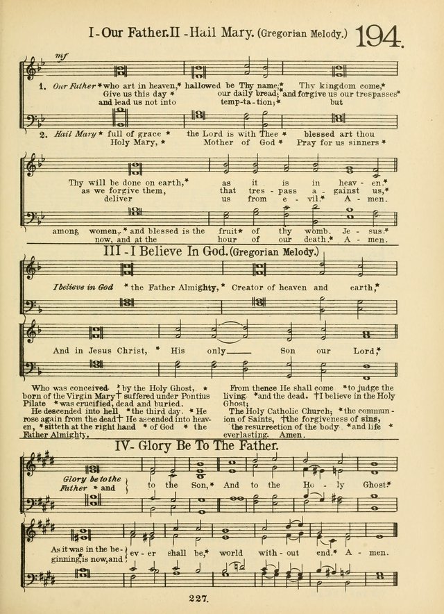 American Catholic Hymnal: an extensive collection of hymns, Latin chants, and sacred songs for church, school, and home, including Gregorian masses, vesper psalms, litanies... page 234