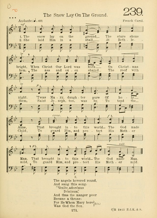 American Catholic Hymnal: an extensive collection of hymns, Latin chants, and sacred songs for church, school, and home, including Gregorian masses, vesper psalms, litanies... page 278