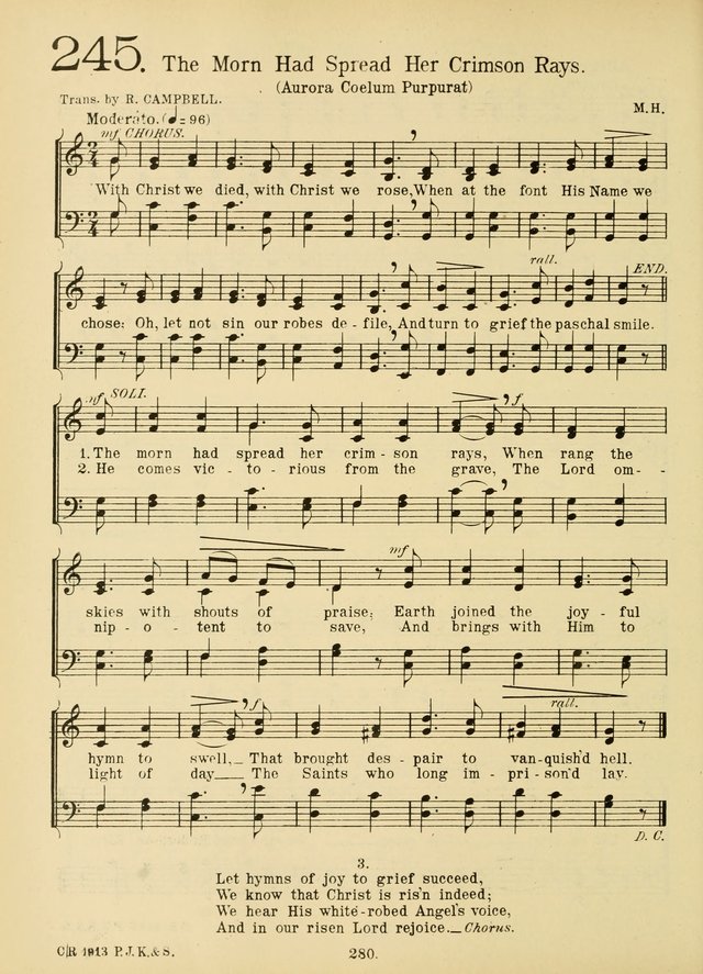 American Catholic Hymnal: an extensive collection of hymns, Latin chants, and sacred songs for church, school, and home, including Gregorian masses, vesper psalms, litanies... page 287