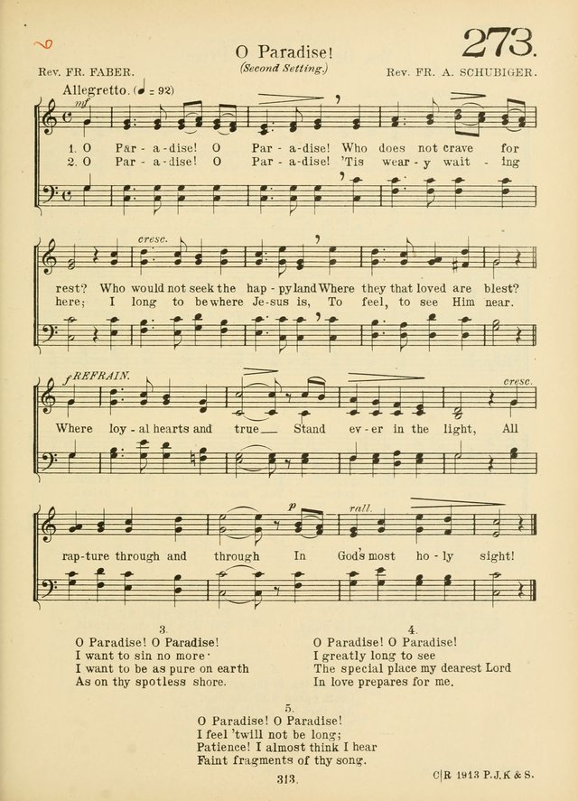 American Catholic Hymnal: an extensive collection of hymns, Latin chants, and sacred songs for church, school, and home, including Gregorian masses, vesper psalms, litanies... page 320