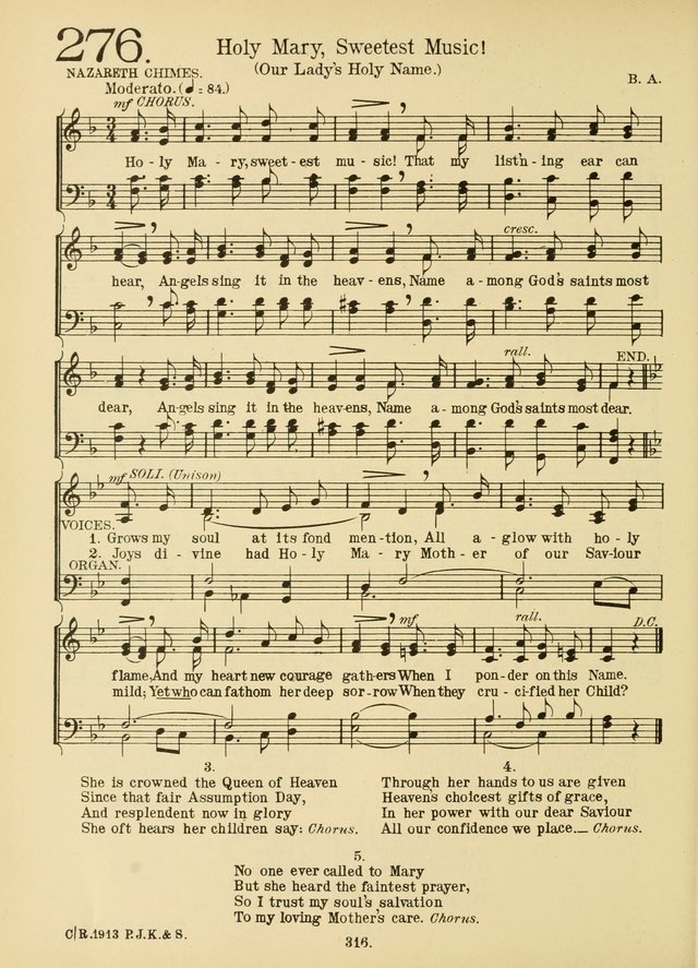 American Catholic Hymnal: an extensive collection of hymns, Latin chants, and sacred songs for church, school, and home, including Gregorian masses, vesper psalms, litanies... page 323