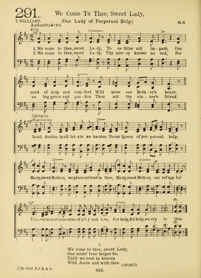 American Catholic Hymnal: an extensive collection of hymns, Latin chants, and sacred songs for church, school, and home, including Gregorian masses, vesper psalms, litanies... page 339